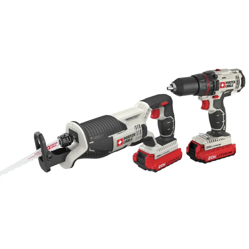 Porter-Cable 20V MAX Cordless Lithium-Ion Drill Driver and Reciprocating Saw Combo Kit