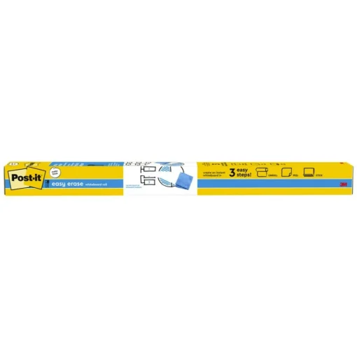 Post-it 96 in .x 48 in. Easy Erase Permanent Marker Whiteboard Surface - White Surface