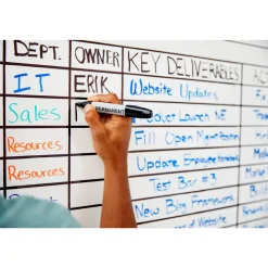 Post-it 96 in .x 48 in. Easy Erase Permanent Marker Whiteboard Surface - White Surface