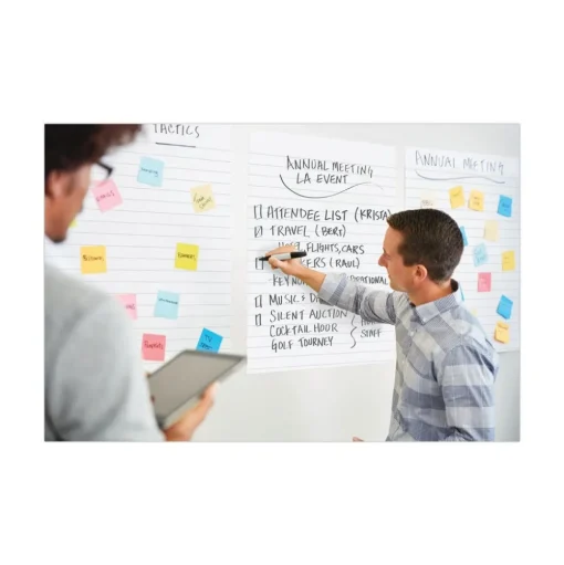 Post-it Easel Pads Super Sticky 30 Sheets Presentation Format 1.5-in Rule 25-in x 30-in Vertical-Orientation Self-Stick Easel Pads - White (2/Carton)