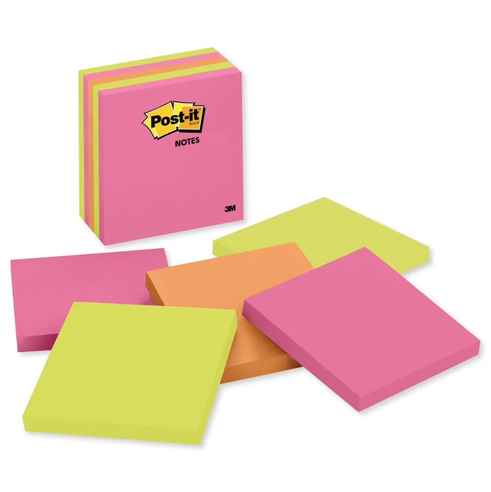 Post-it Notes 4 in. x 4 in. Original Pads - Poptimistic Collection Colors (5/Pack)