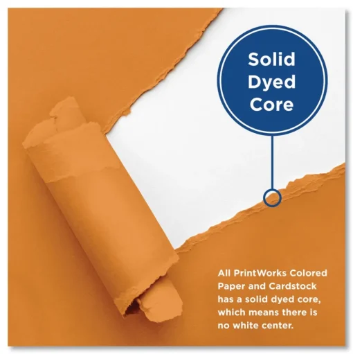 PrintWorks Professional 8.5 in. x 11 in. 24 lbs. Text Weight Color Paper - Orange (1-Ream)