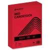 PrintWorks Professional 8.5 in. x 11 in. 65 lbs. Text Weight Color Cardstock - Red (1-Ream)