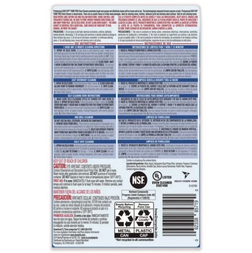 Professional EASY-OFF 24 oz. Aerosol Spray Fume-Free Max Foam Oven Cleaner - Lemon