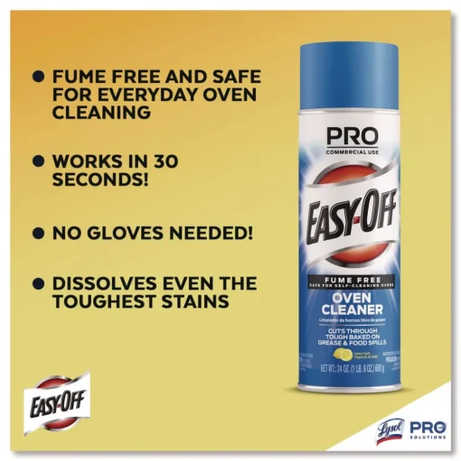 Professional EASY-OFF 24 oz. Aerosol Spray Fume-Free Max Foam Oven Cleaner - Lemon