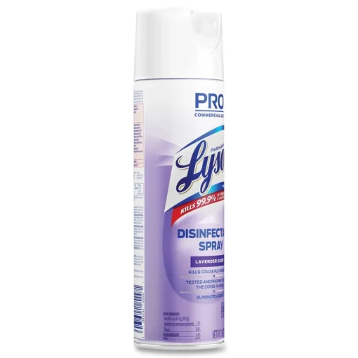 Professional LYSOL Brand 19 oz. Aerosol Spray Disinfectant Spray - Lavender (12/Carton)
