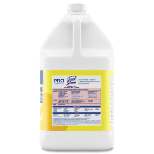 Professional LYSOL Brand 128 oz. Bottle Disinfectant Deodorizing Cleaner Concentrate - Lemon Scent (4/Carton)