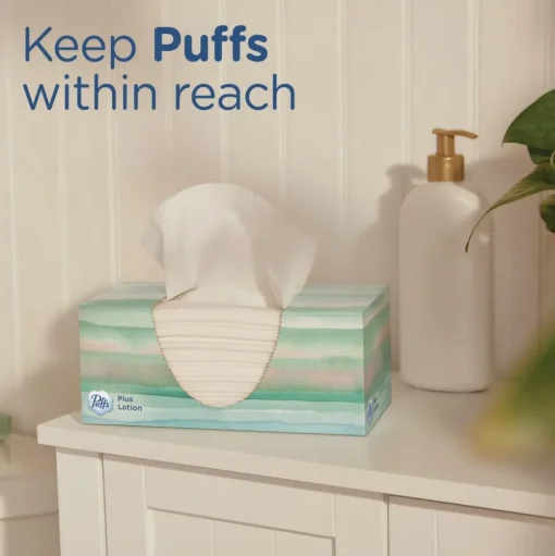 Puffs 2-Ply Plus Lotion Facial Tissue - White (24 Boxes/Carton)