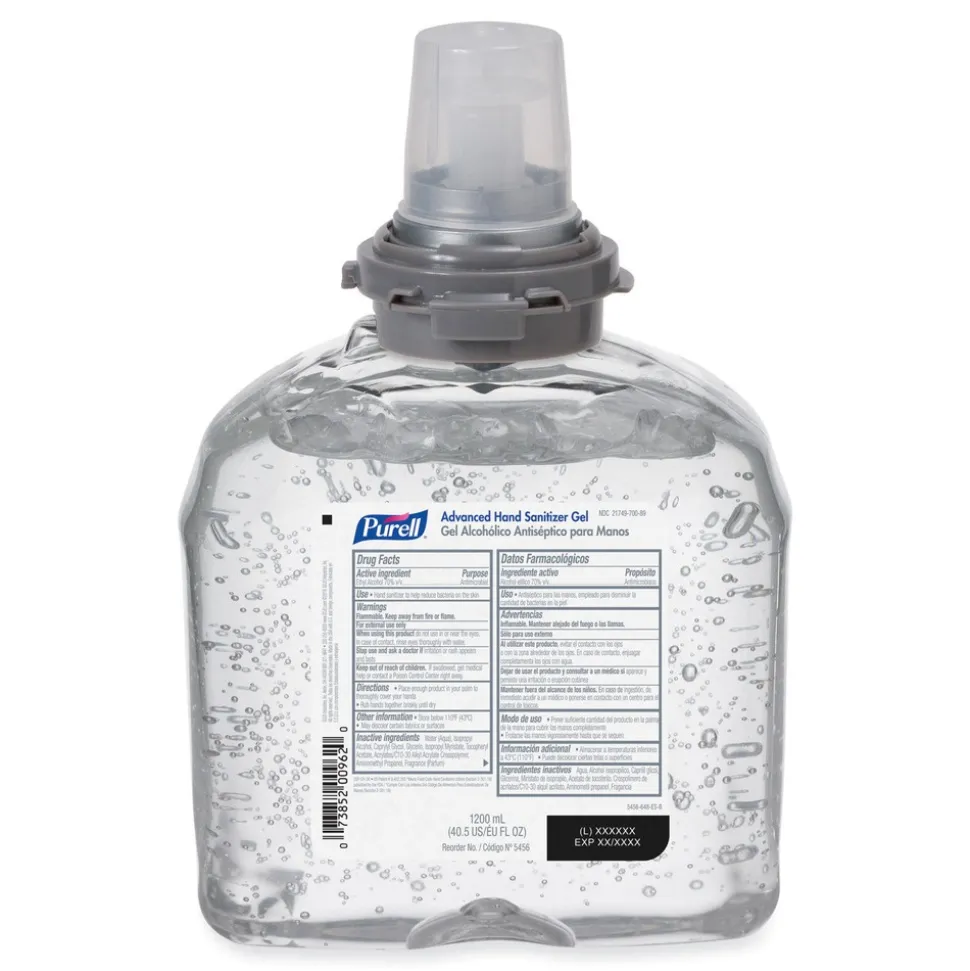 PURELL 5456-04 1200 mL Advanced TFX Gel Instant Hand Sanitizer Refill (4/Carton)