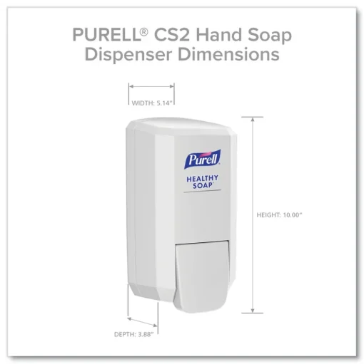 PURELL 5.14 in. x 3.88 in. x 10 in. 1,000 mL CS2 Healthy Soap Dispenser - White (6/Carton)