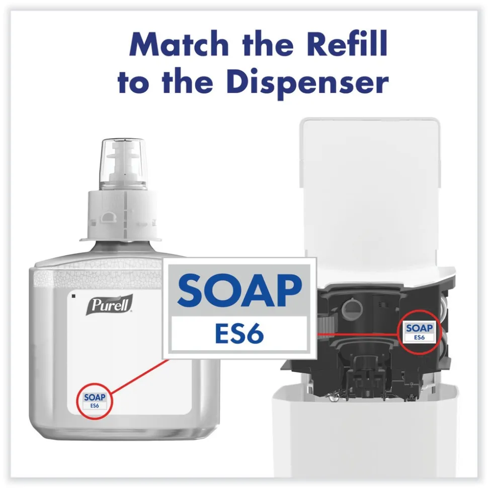 PURELL 1200 mL 5.25 in. x 8.8 in. x 12.13 in. ES6 Soap Touch-Free Dispenser - White