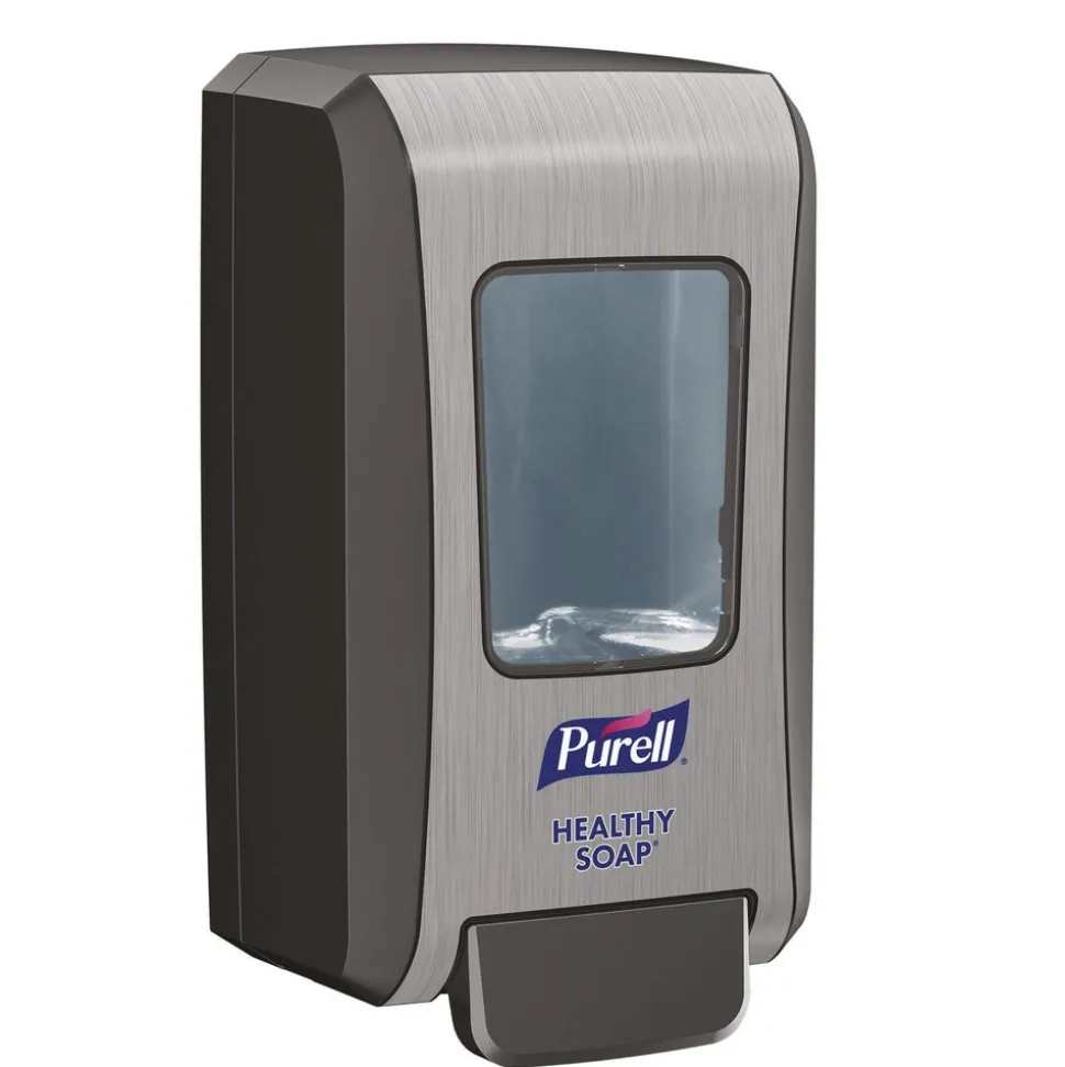 PURELL 2000 ml 6.5 in. x 4.65 in. x 11.86 in. Fmx-20 Soap Push-Style Dispenser - Graphite/Chrome (6/carton)