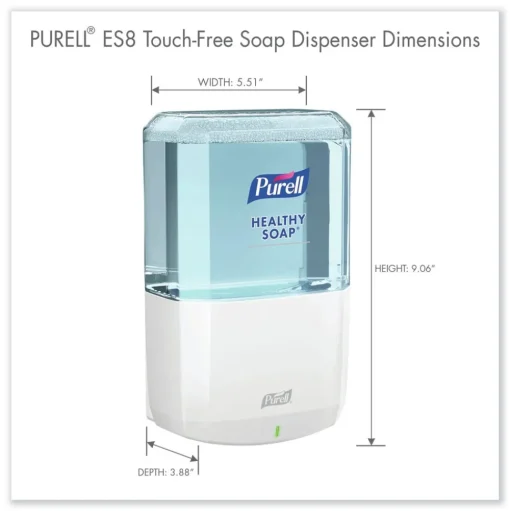 PURELL 1200 mL 5.25 in. x 8.8 in. x 12.13 in. ES8 Soap Touch-Free Dispenser - White