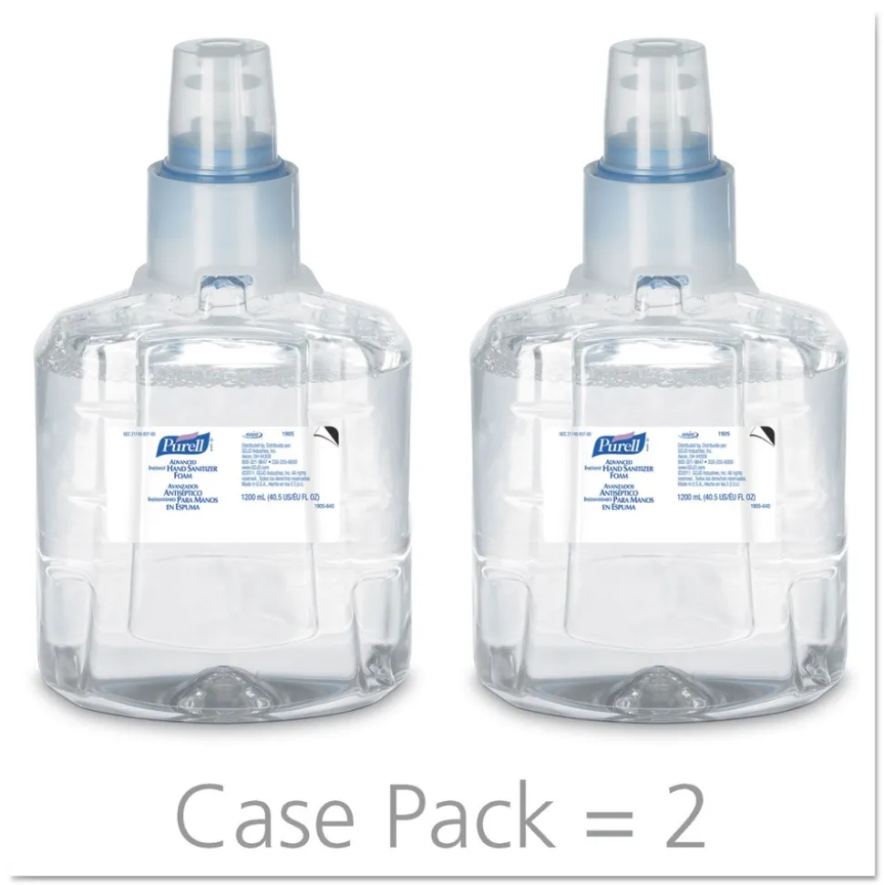 PURELL Advanced 1200 ml Hand Sanitizer Refill for LTX-12 Dispenser (2/Carton)