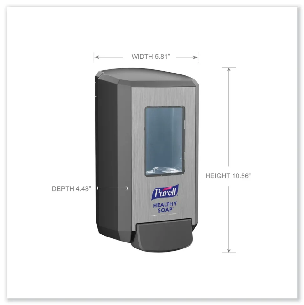 PURELL CS4 4.88 in. x 8.8 in. x 11.38 in. Push-Style Soap Dispenser - Graphite (1/Carton)