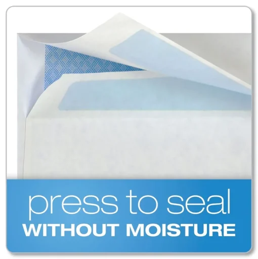 Quality Park 4.13 in. x 9.5 in. #10 Commercial Flap Redi-Seal Adhesive Closure Double Window Redi-Seal Security-Tinted Envelope - White (500/Box)