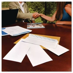 Quality Park Redi-Strip 4.13 x 9.5 Commercial Flap Security Tinted Envelope - White (1,000/Carton)