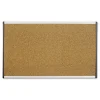 Quartet 30 in. x 18 in. ARC Frame Cubicle Cork Bulletin Board - Tan Surface/Satin Aluminum Frame