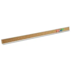 Quartet 1 in. x 48 in. Bulletin Bar - Brown/Silver