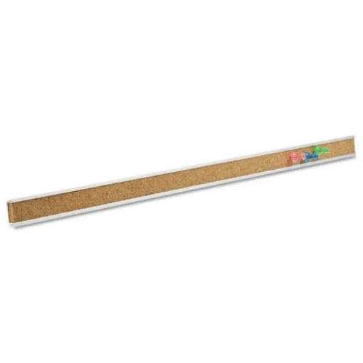 Quartet 1 in. x 48 in. Bulletin Bar - Brown/Silver