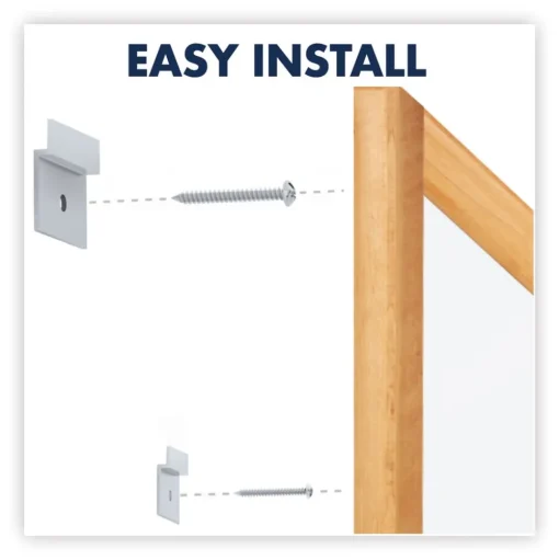 Quartet 36 in. x 24 in. Oak Finished Fiberboard (MDF) Frame Classic Series Total Erase Dry Erase Boards - White Surface