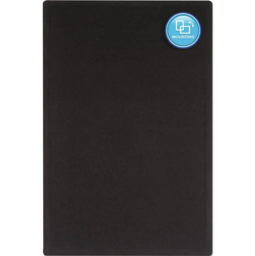 Quartet 48 in. x 36 in. Oval Office Fabric Board - Black Surface
