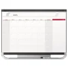 Quartet 36 in. x 24 in. Prestige 2 Magnetic Total Erase Monthly Calendar - White Surface, Graphite Gray Fiberboard/Plastic Frame