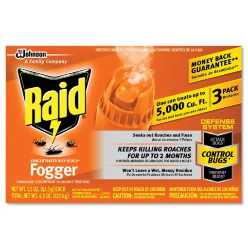 Raid 305690 1.5 oz. Aerosol Spray Concentrated Deep Reach Fogger (12/Carton)