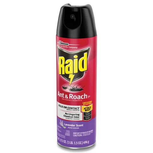 Raid 17.5 oz Ant and Roach Killer Aerosol Spray - Lavender (12/Carton)