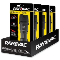 Rayovac 3 AAA Batteries Virtually Indestructible LED Flashlight - Black