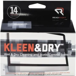 Read Right ScreenKleen 5 in. x 5 in. 2-Step Wet and Dry Cleaning Wipes - Unscented (14/Box)