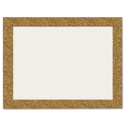 Royal Brites 22 in. x 28 in. Heavyweight Glitter Poster Board - White with Gold Border (25/Pack)