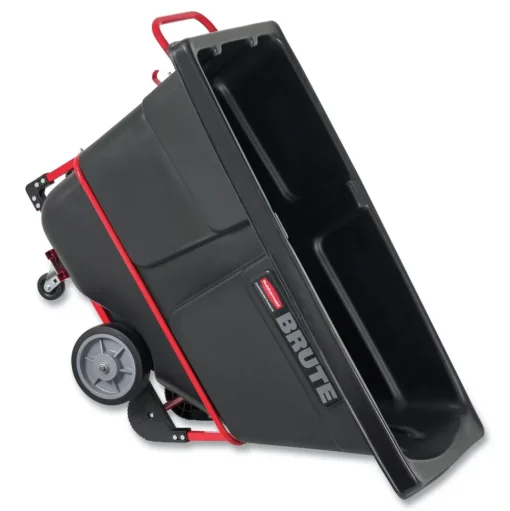 Rubbermaid Commercial 1/2 cu-yd. 850 lb. Capacity Rotomolded Rectangular Plastic Tilt Truck (Black)