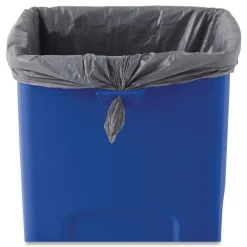 Rubbermaid Commercial 23 Gallon Plastic Recycled Untouchable Square Recycling Container - Blue