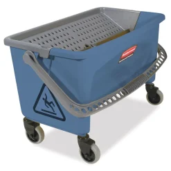 Rubbermaid Commercial 3 gal. Microfiber Finish Bucket with Lid - Blue