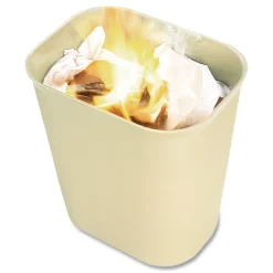 Rubbermaid Commercial 7 gal. Fiberglass Wastebasket - Beige