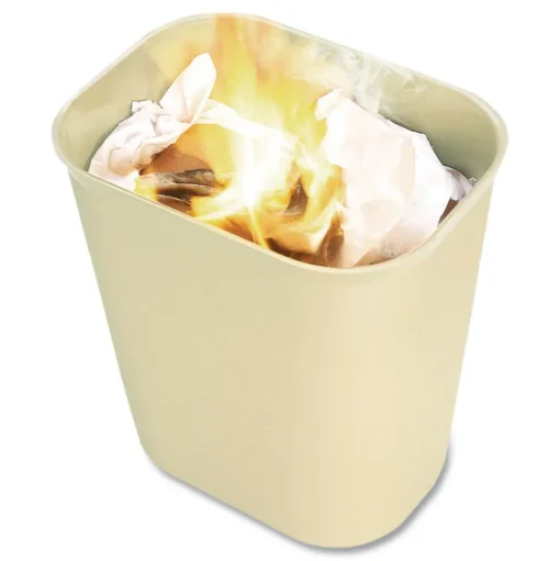 Rubbermaid Commercial 7 gal. Fiberglass Wastebasket - Beige