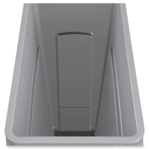 Rubbermaid Commercial 23 Gallon Rectangular Plastic Slim Jim Receptacle W/venting Channels - Gray