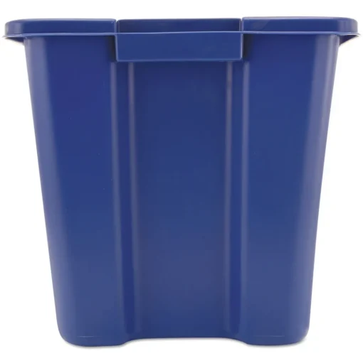 Rubbermaid Commercial 14 Gallon Polyethylene Stacking Recycle Bin - Blue
