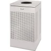 Rubbermaid Commercial 20 Gallon Steel Designer Line Silhouettes Waste Receptacle - Silver Metallic