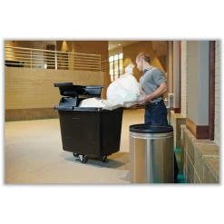 Rubbermaid Commercial 119.7 gal. 500 lbs. Capacity Plastic/Metal Cube Truck - Black
