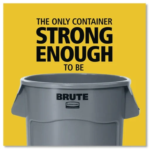 Rubbermaid Commercial 10 gal. Vented Round Plastic Brute Container - Gray