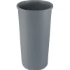 Rubbermaid Commercial 22 Gallon Round Plastic Untouchable Waste Container - Gray