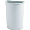 Rubbermaid Commercial 21 Gallon Plastic Half-Round Untouchable Waste Container - Gray