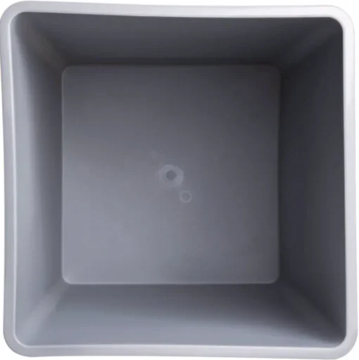 Rubbermaid Commercial 35 gal. Plastic Untouchable Square Waste Receptacle - Gray