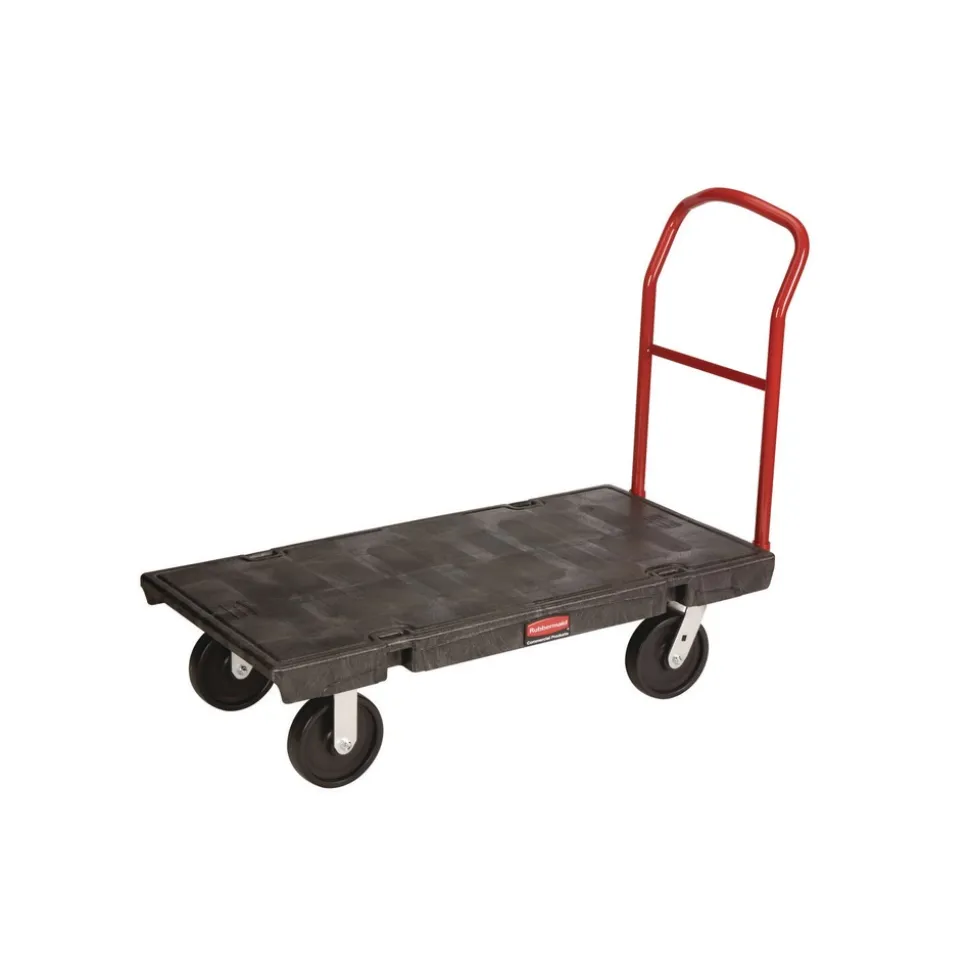 Rubbermaid Commercial 30 in. x 60 in. x 7 in. 2000 lbs. Capacity Platform Truck - Black