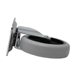Rubbermaid Commercial 4 in. Wheel Swivel Mount Plate Non-Marking Plate Casters - Black/Gray/Silver