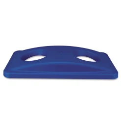 Rubbermaid Commercial 20.38 in. x 11.38 in. x 2.75 in. Lid for Slim Jim Bottle Recycling Container - Blue