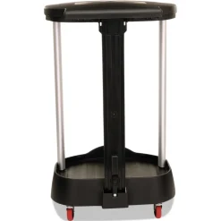 Rubbermaid Commercial 20.38 in. x 22.25 in. x 37.88 in. 30 Gallon Aluminum/Plastic Premium Step-On Linen Hamper - Black