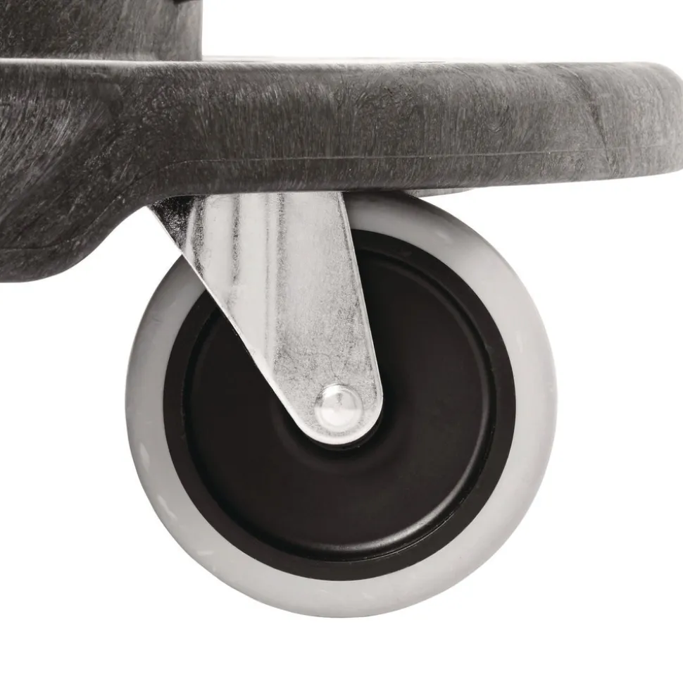 Rubbermaid Commercial 20.25 in. x 45 in. x 8 in. 300 lbs. Capacity 2-Container Tandem Dolly - Black